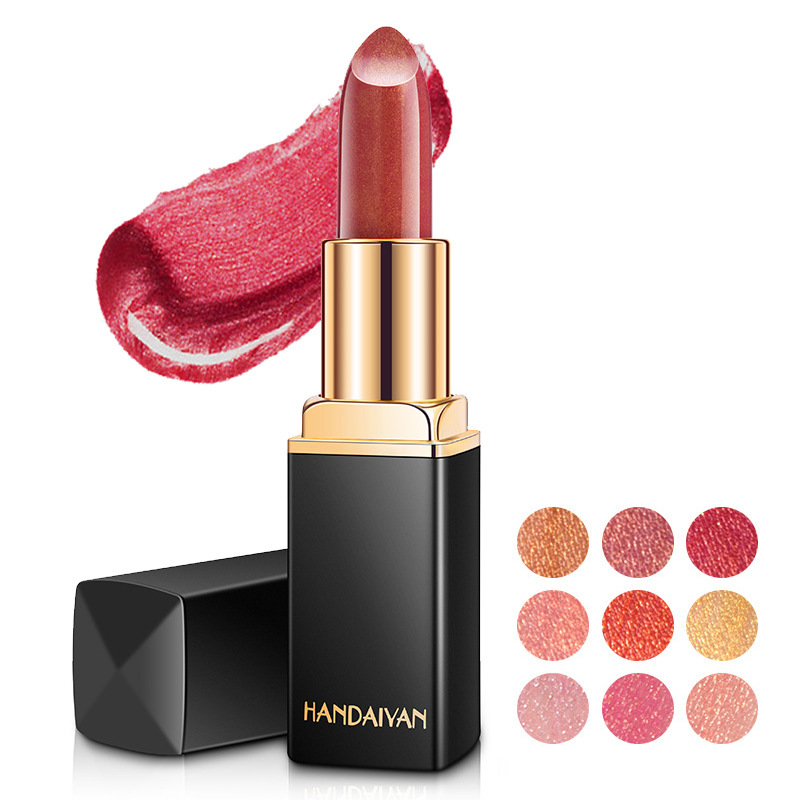 Shiny Metallic Lipstick Pearlescent Color Temperature Change Lipstick Gilt Lipstick - Image 5